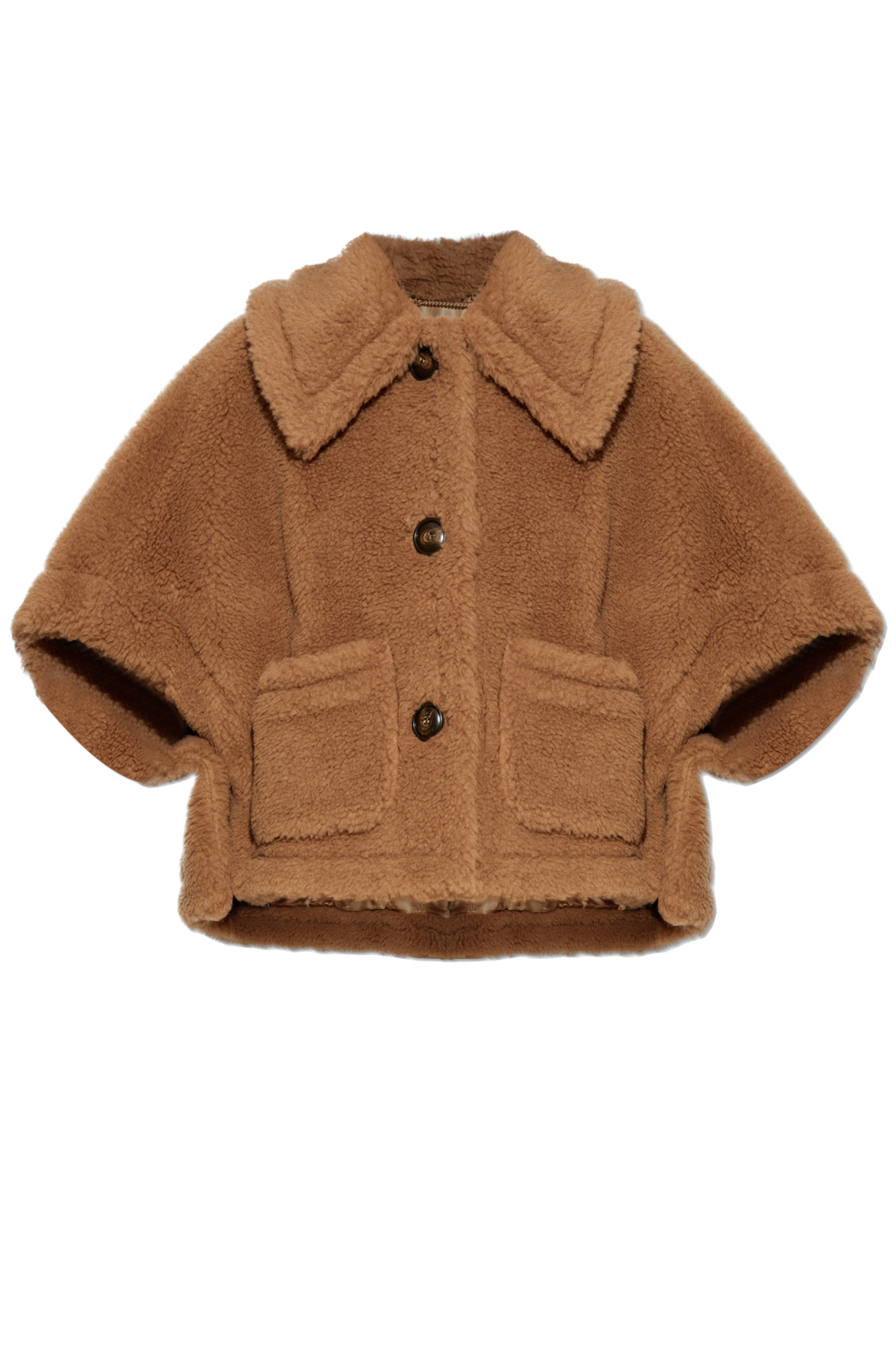 ボレロ・ショール Max Mara Studio Camel color jacquard wool poncho Jacquard wool poncho, camel | 